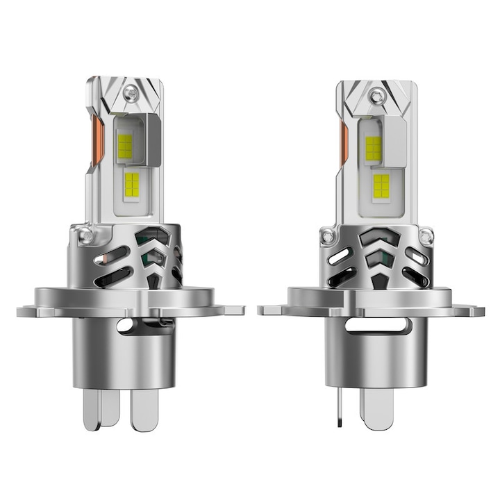 Név: 2 db-os készlet, H4 LED izzók, H4 LED fényszóró izzó, P43T 9003 autó izzó, 6000K fehér, nagy fényerejű 20000LM, Plug and Play, Canbus hibamentes, tartós 50000 óra, kompatibilis távolsági és tompított fényszórókhoz