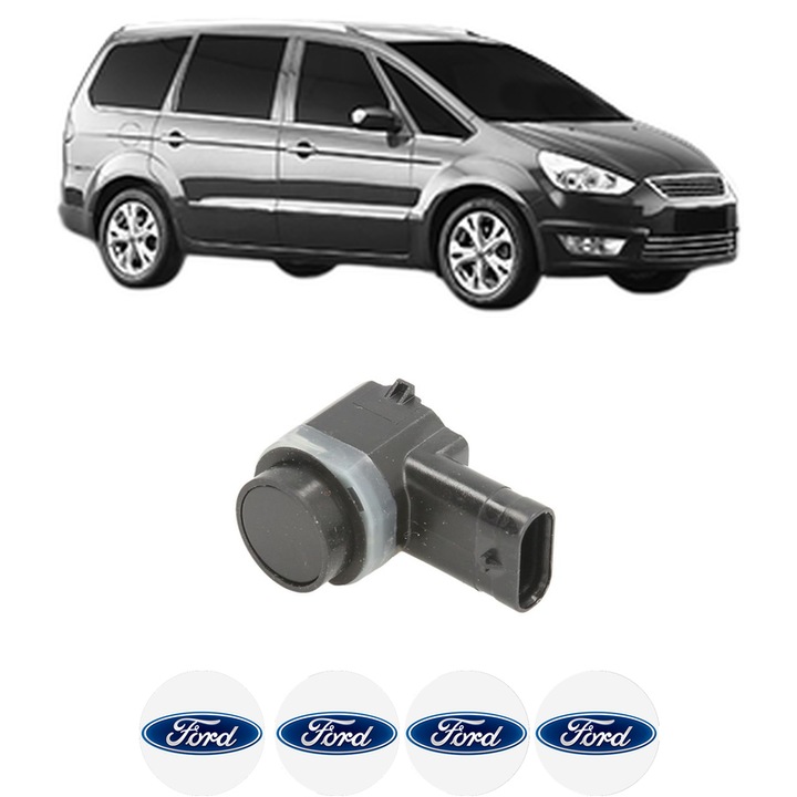 Senzor parcare FORD GALAXY MK II VAN (WA6) din 2006-2015, pentru bara Fata, 4 Stickere auto FORD