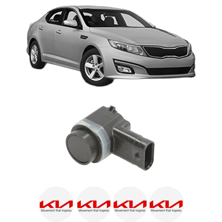 Senzor parcare KIA OPTIMA (FSGDS6B) din 2010-2015, pentru bara Fata, 4 Stickere auto KIA
