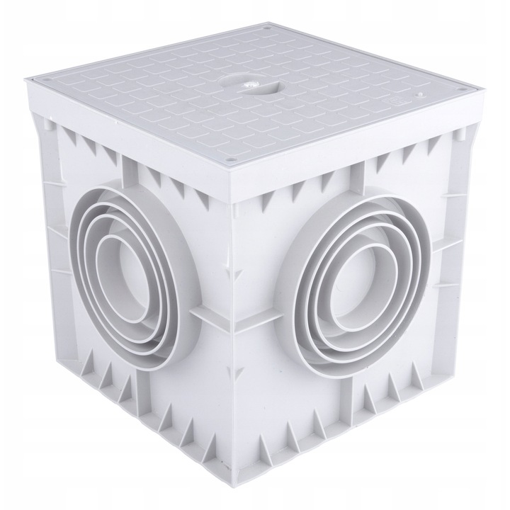 Cutie de testare a prizei Euro-Box, 20x20cm, IP54, pentru controlul uziomului