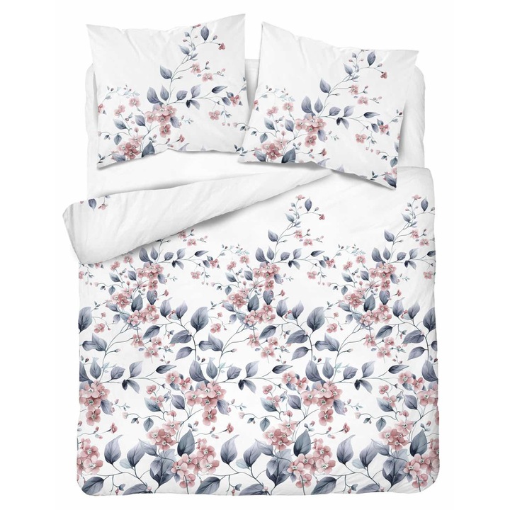 Flanel ágynemű 200x220cm + 2x70x80cm Detexpol, rózsaszín, hőszigetelő, cipzáros