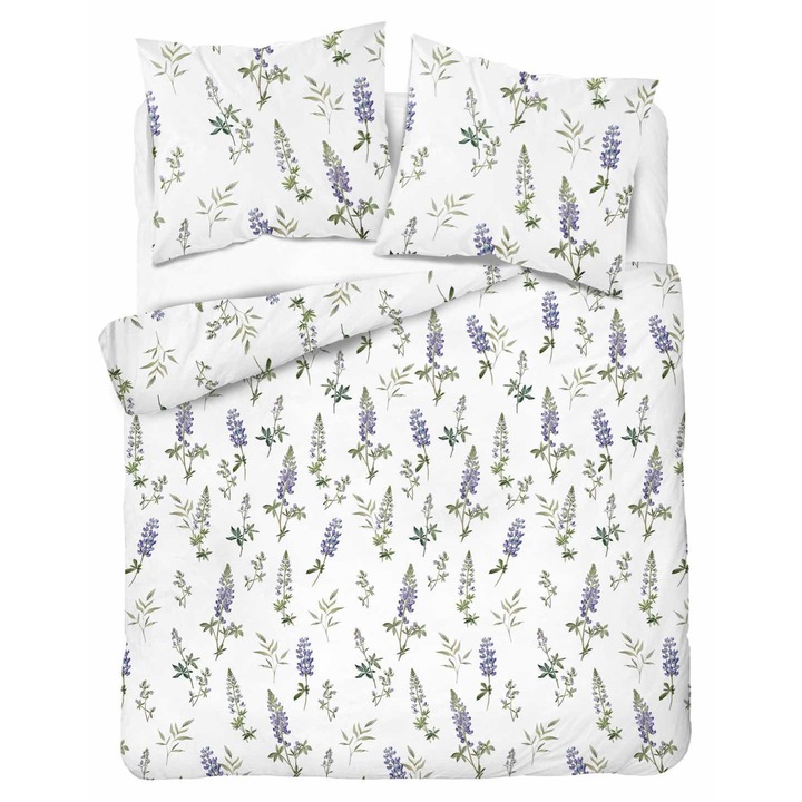 Flanel ágyneműhuzat 200x220cm + 2x70x80cm, Detexpol, 100% pamut, hőszigetelő, lila