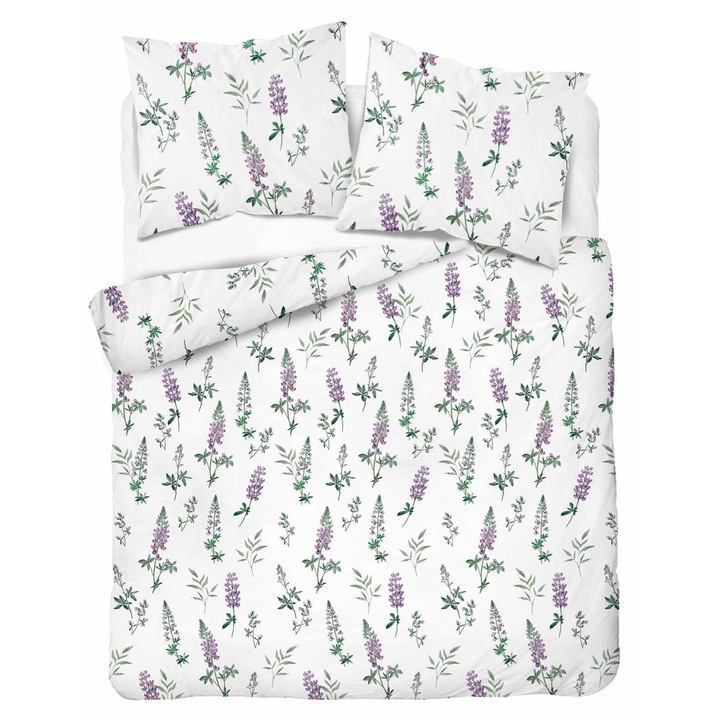 Flanel ágynemű 200x220cm + 2x70x80cm Detexpol, hőszigetelő, lila