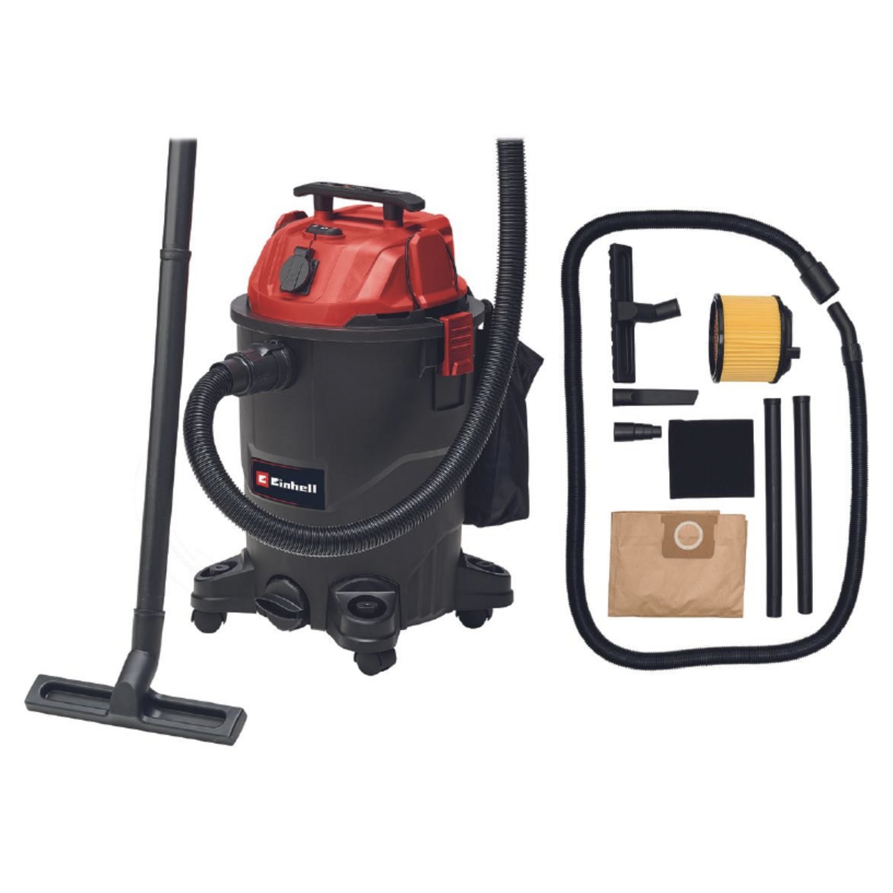 Aspirator umed/uscat Einhell, 30L, 1500W, maner de transport, 2, 5m furtun
