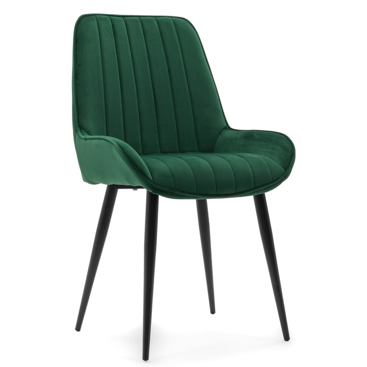 Тапициран стол, New Home, модел Luca, зелен, 88x51x50см, максимално натоварване 120кг