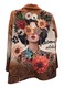 Sacou boho fashion portret femeie floral, S/M