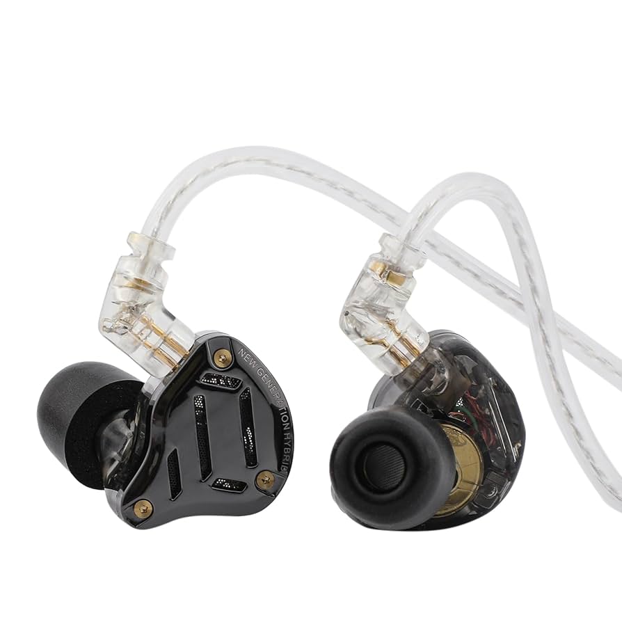 Casti KZ ZS10 Pro 2 Generation, Comutator de reglare pe 4 nivele, Hibride 10 drivere, metal, HIFI, Stereo Bass, Monitor, Burete din Spuma, Microfon HD, Negru