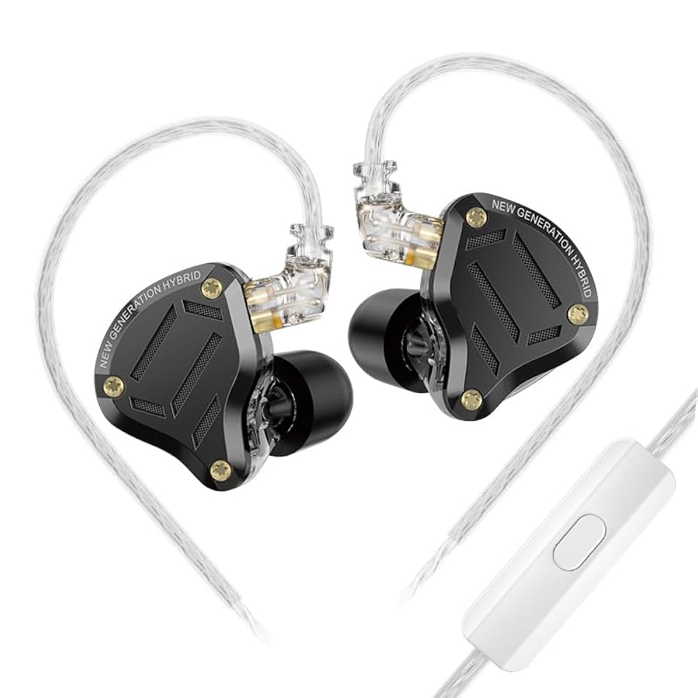Casti KZ ZS10 Pro 2 Generation, Comutator de reglare pe 4 nivele, Hibride 10 drivere, metal, HIFI, Stereo Bass, Monitor, Burete din Spuma, Microfon HD, Negru