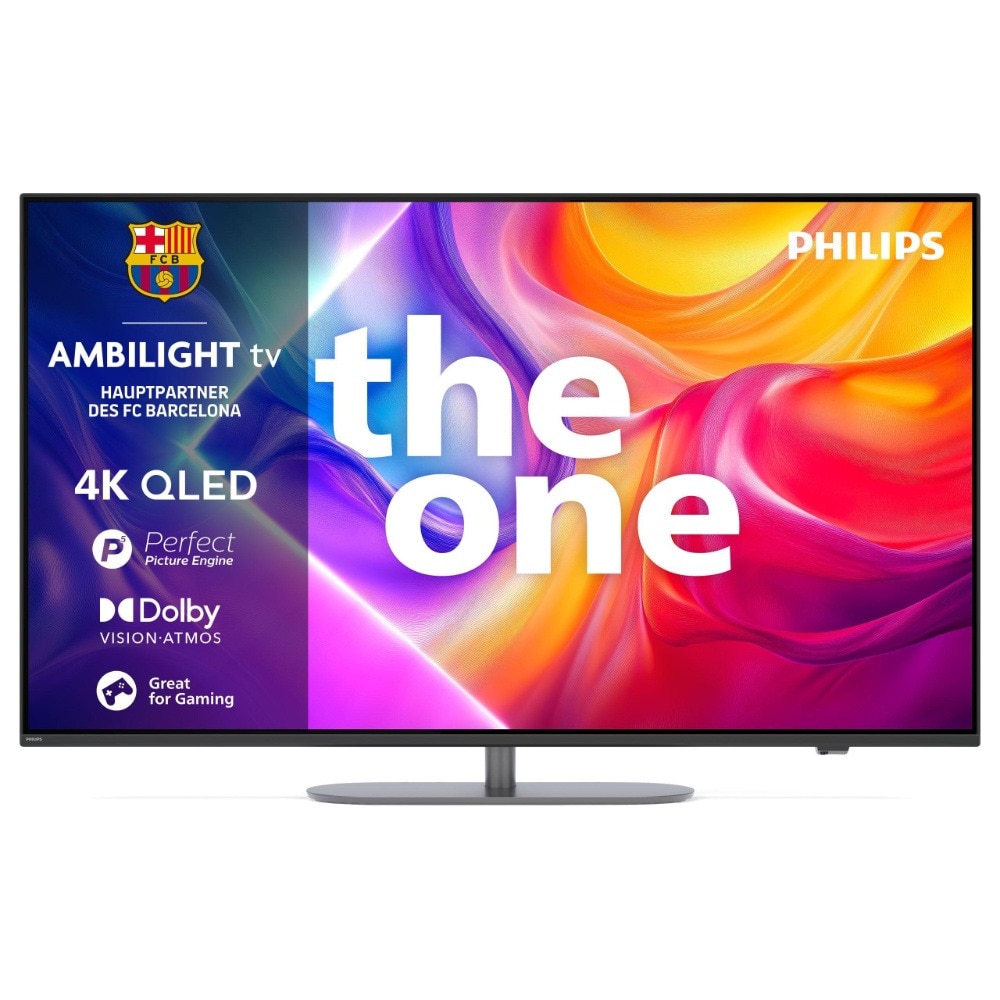 Televizor QLED Philips 65PUS9080, 164 cm, 4K UHD, HDR, Smart TV, control vocal, Ambilight, Dolby Atmos, 120 Hz