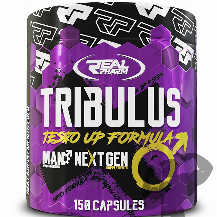 Tribulus Terrestris 1000mg RealPharm, 150 капсули, многоцветен, за спортисти