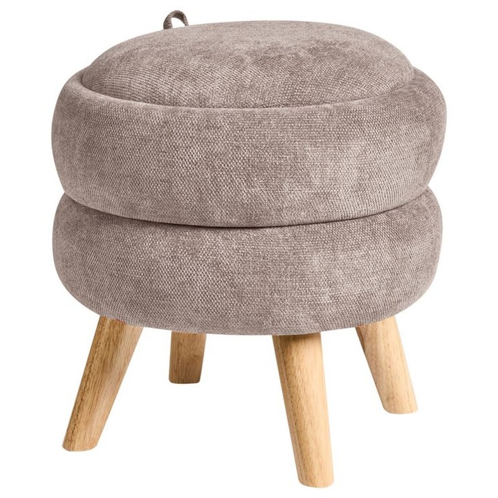 Tárolós puff Hawley Zseníliaszövet Tópszín 40 cm