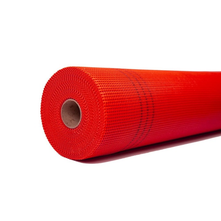 Plasa fibra sticla pentru termosistem 1X50 m ETICS 160 rosie cu certificare ETA Energo