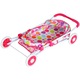 Carucior papusa, landou, GHEMOTOC®, pliabil, cadru metalic alb, roti cu diametrul de 12 cm, material textil