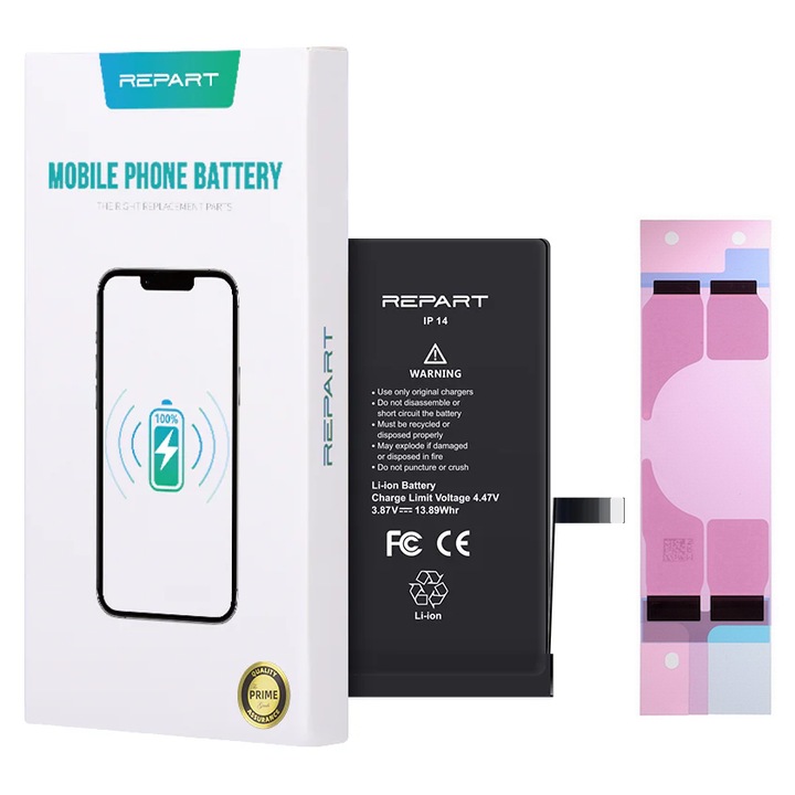Baterie telefon, REPART, pentru iPhone 14, capacitate 3590mAh, Li-ion, set complet