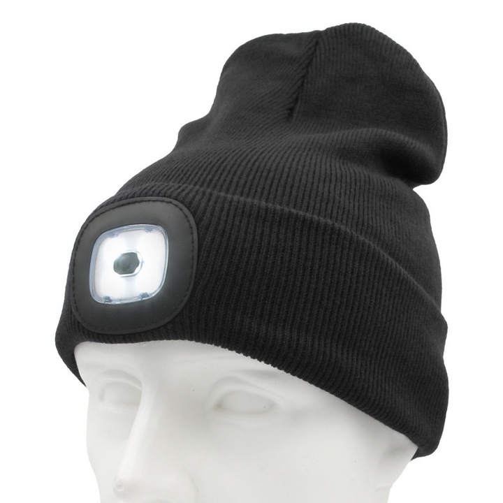 Caciula barbati PGT OLAF YX LED, neagra