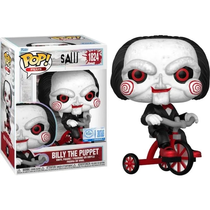 Фигурка Funko POP! Плюс: Saw - Били Куклата (на триколка)