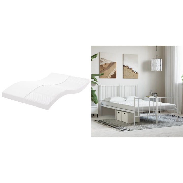 Saltea din spuma, alb, 140x190 cm