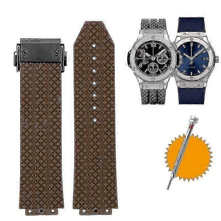 Каишка за часовник за Hublot Big Bang, 25x19mm, водоустойчива, синя, комплект каишки
