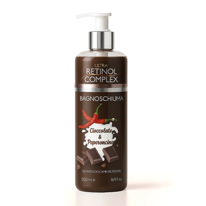 Retinol Complex Tusfürdő, Csokoládé és Chili Paprika, 500 ml, unisex