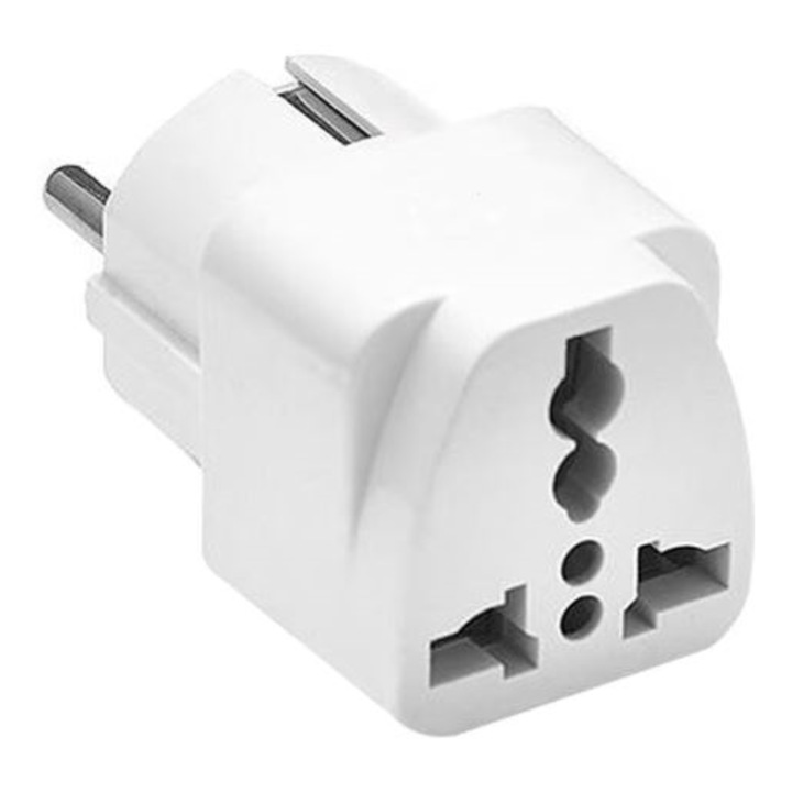2 darabos utazási adapter készlet, Univerzális, US, AU, UK - EU, LRTM, fehér