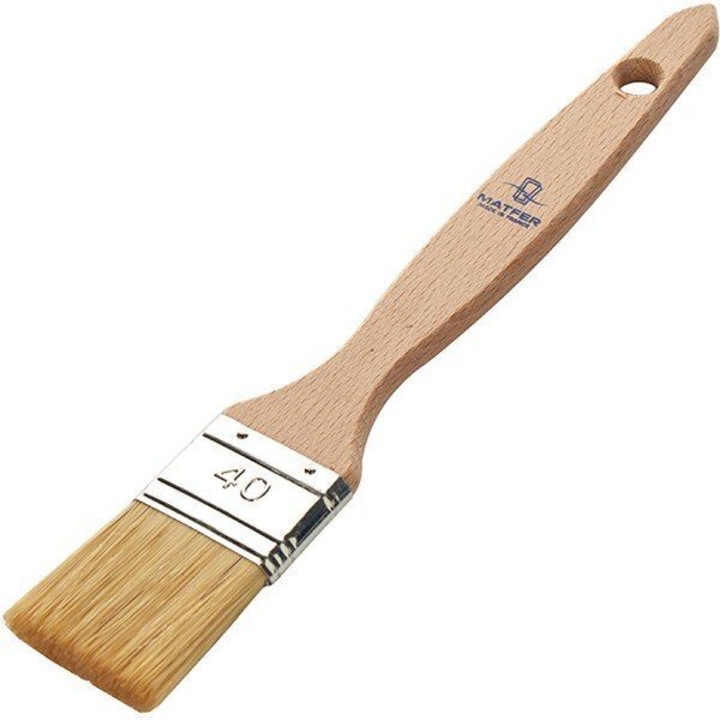 Pensula Patiserie, cu maner lemn + par natural, latime 4 cm