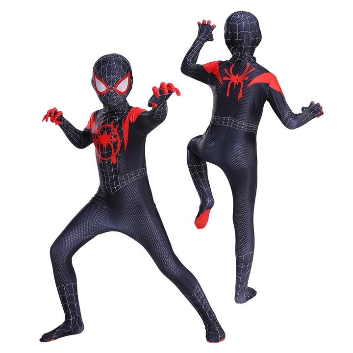Costum de cosplay pentru copii, Spider-Man Miles, 130x140cm
