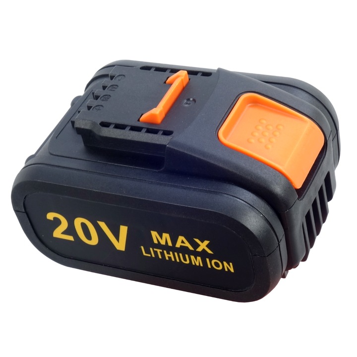 Acumulator Tradebit WA3553 20V 6000mAh pentru scule electrice, Li-ion, cu protectie la supraincarcare