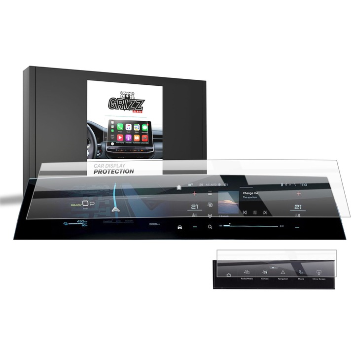 Folie ceramica, GrizzProtector - CarDisplay Ceramic 2in1 pentru Peugeot 5008, Transparent