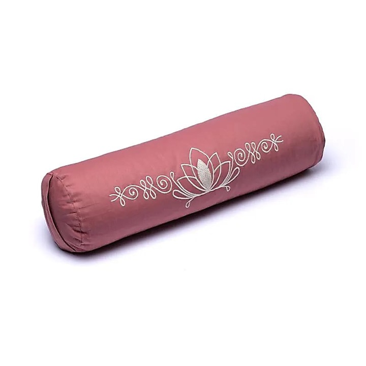 Yogi & Yogini Rózsa Lótusz meditációs párna, 60x16 cm, rózsaszín, organikus pamut
