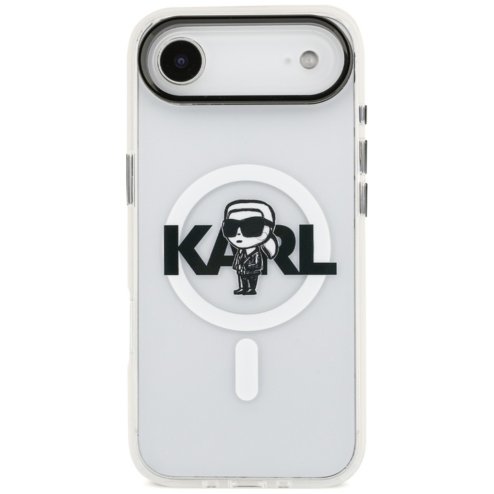Lagerfeld IML Karl Sketch Logo MagSafe kompatibilis tok iPhone 17 Air-hez, átlátszó