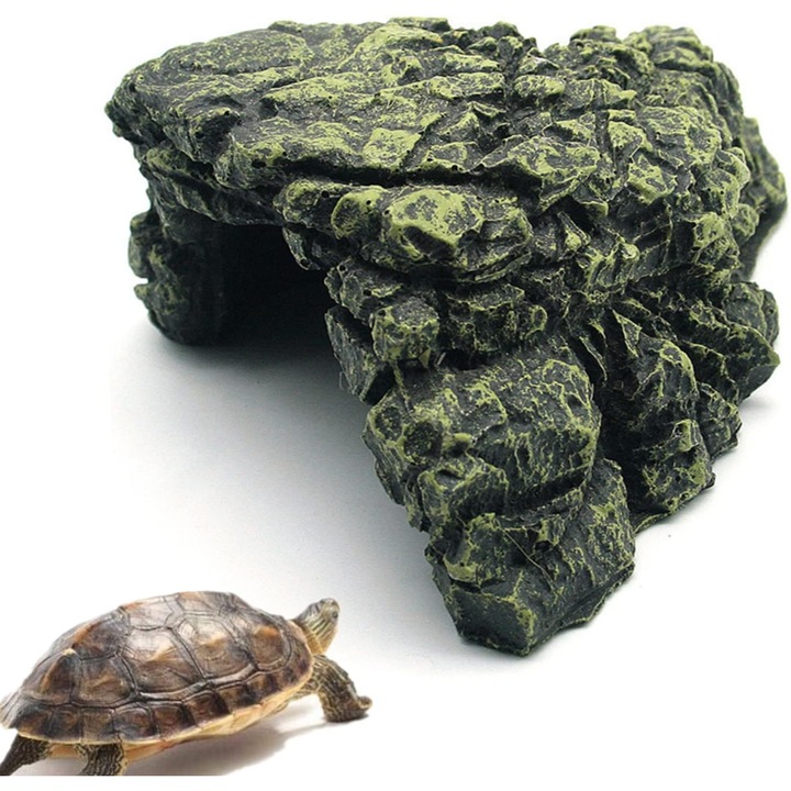 Pestera pentru testoase HERUSI, rasina non-toxica, maro, 30x20x15cm