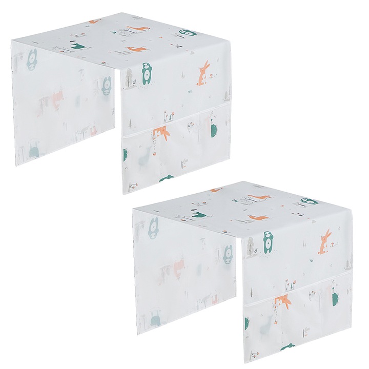 Husa protectie electrocasnice HERUSI, 6 buzunare, impermeabila, alba, universala