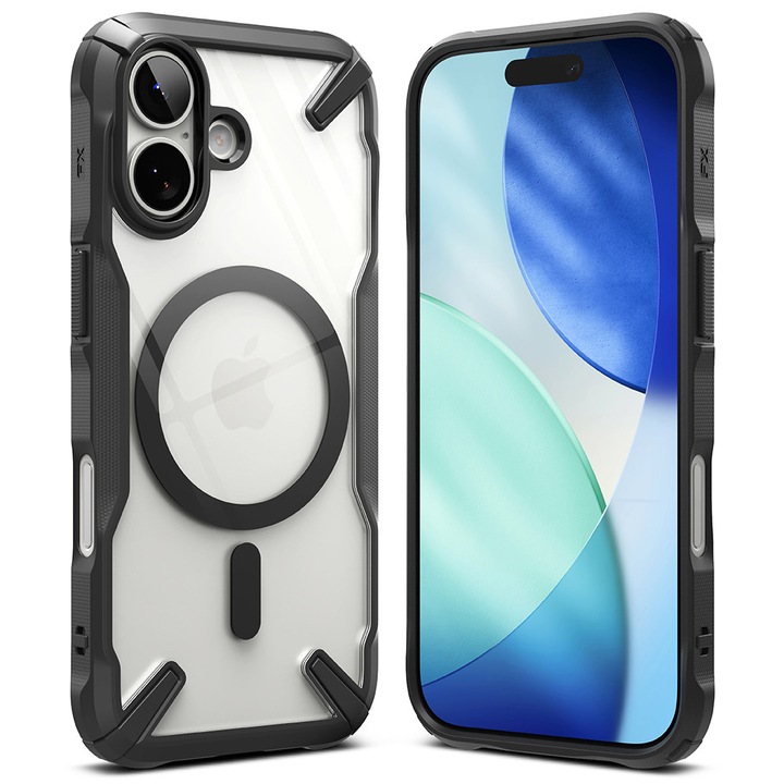 Husă telefon Ringke Fusion X Bumper Negru pentru iPhone 17, material Policarbonat-TPU