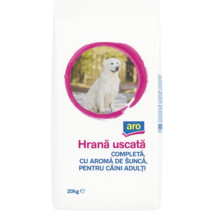 Hrana Uscata cu Sunca pentru Caini Adulti 20 Kg, Aro