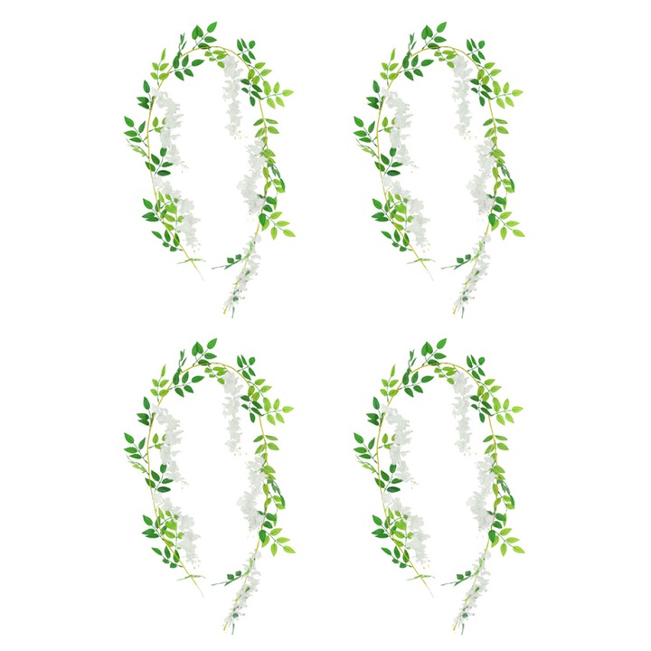 Ghirlanda flori artificiale HERUSI glicina 1,9m mov 35cm