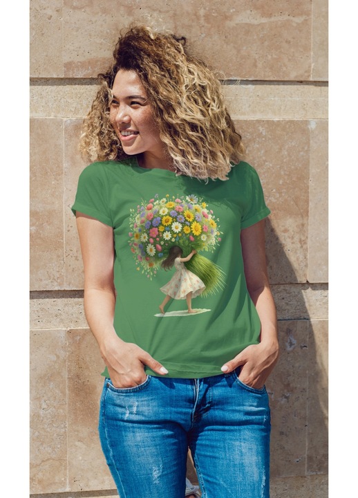 Tricou unisex din bumbac 100% colectia Fairy tale 21652, Verde