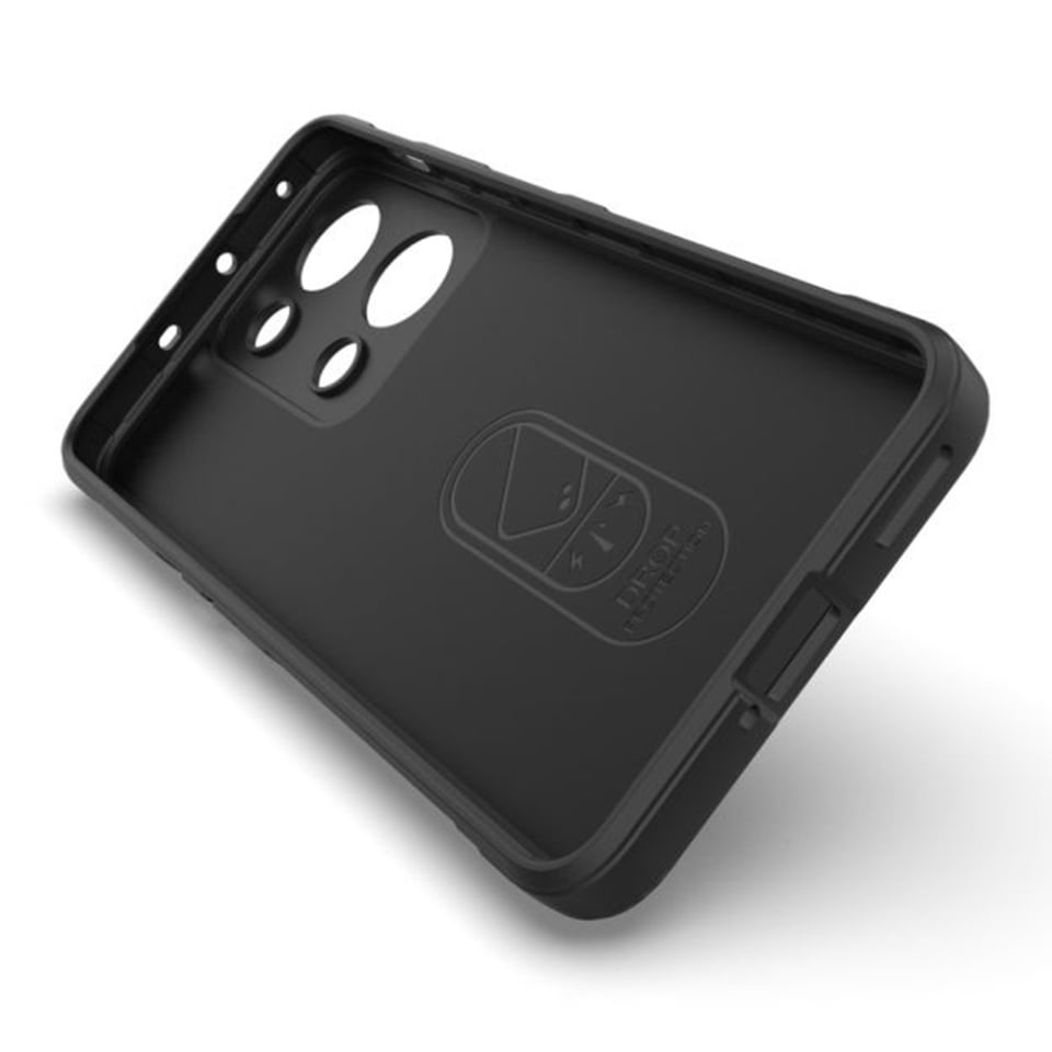 Husa pentru OnePlus Nord 3, SKYDDAR INNOVATION, Magic Shield, din Silicon Mat, set cu sticker, Negru