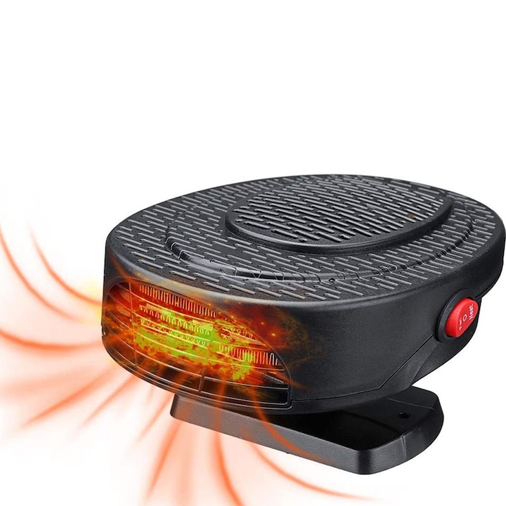 Autós elektromos hősugárzó, 2 az 1-ben, 12V, 150W, gyors hűtés és fűtés, 12x17x8.5cm