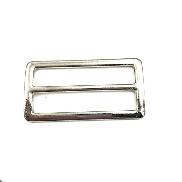 Set 10 catarame patrate, aliaj, argintiu, 2x3cm, HERUSI