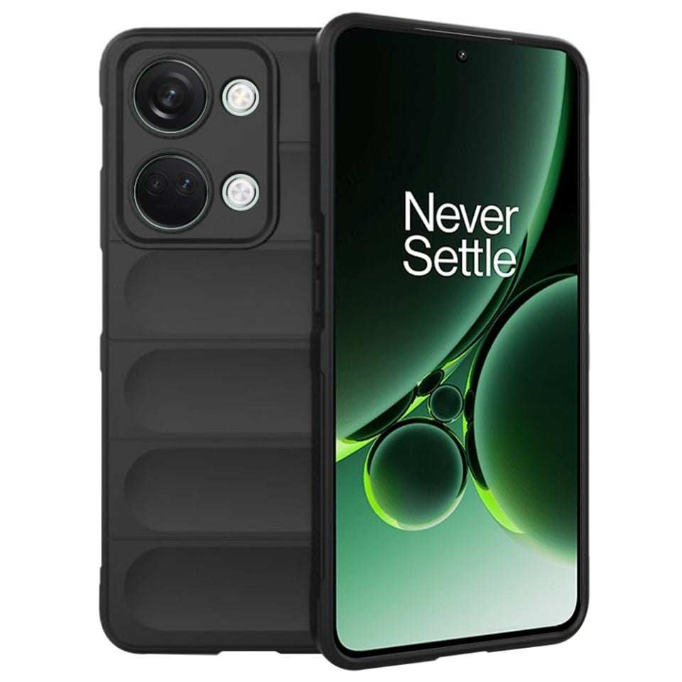 Husa pentru OnePlus Nord 3, SKYDDAR INNOVATION, Magic Shield, din Silicon Mat, set cu sticker, Negru