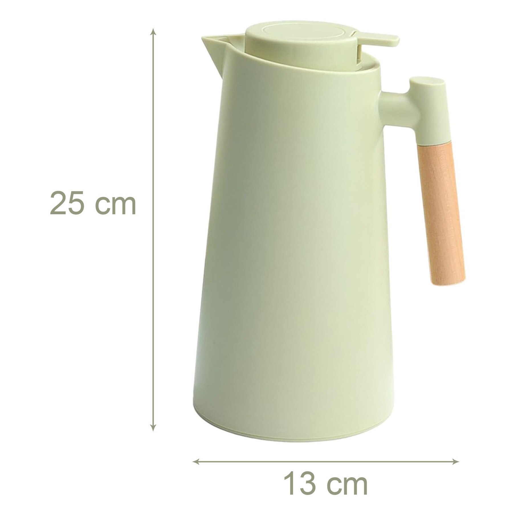 Cafetiera 1L, verde, izolatie vidata, utilizare acasa si birou