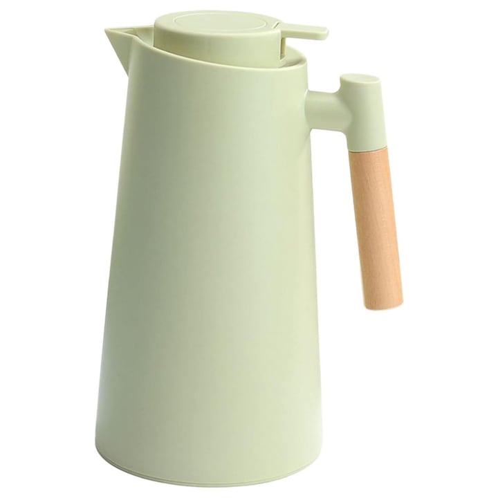 Cafetiera 1L, verde, izolatie vidata, utilizare acasa si birou