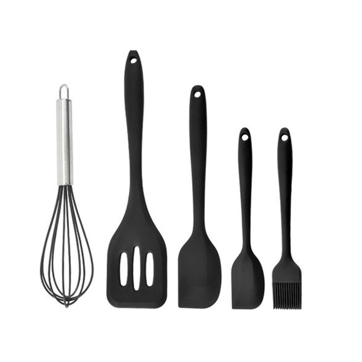 Set tavi copt, HERUSI, silicon, negru, antiderapant, 30x20cm