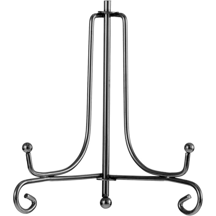 4 darabos készlet, vasból készült display tartó, festőállvány fényképekhez és tányérokhoz, tartós és elegáns, fekete, 7 inch