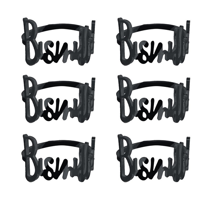 HERUSI 12 db fekete fém szalvétagyűrű készlet 38mm
