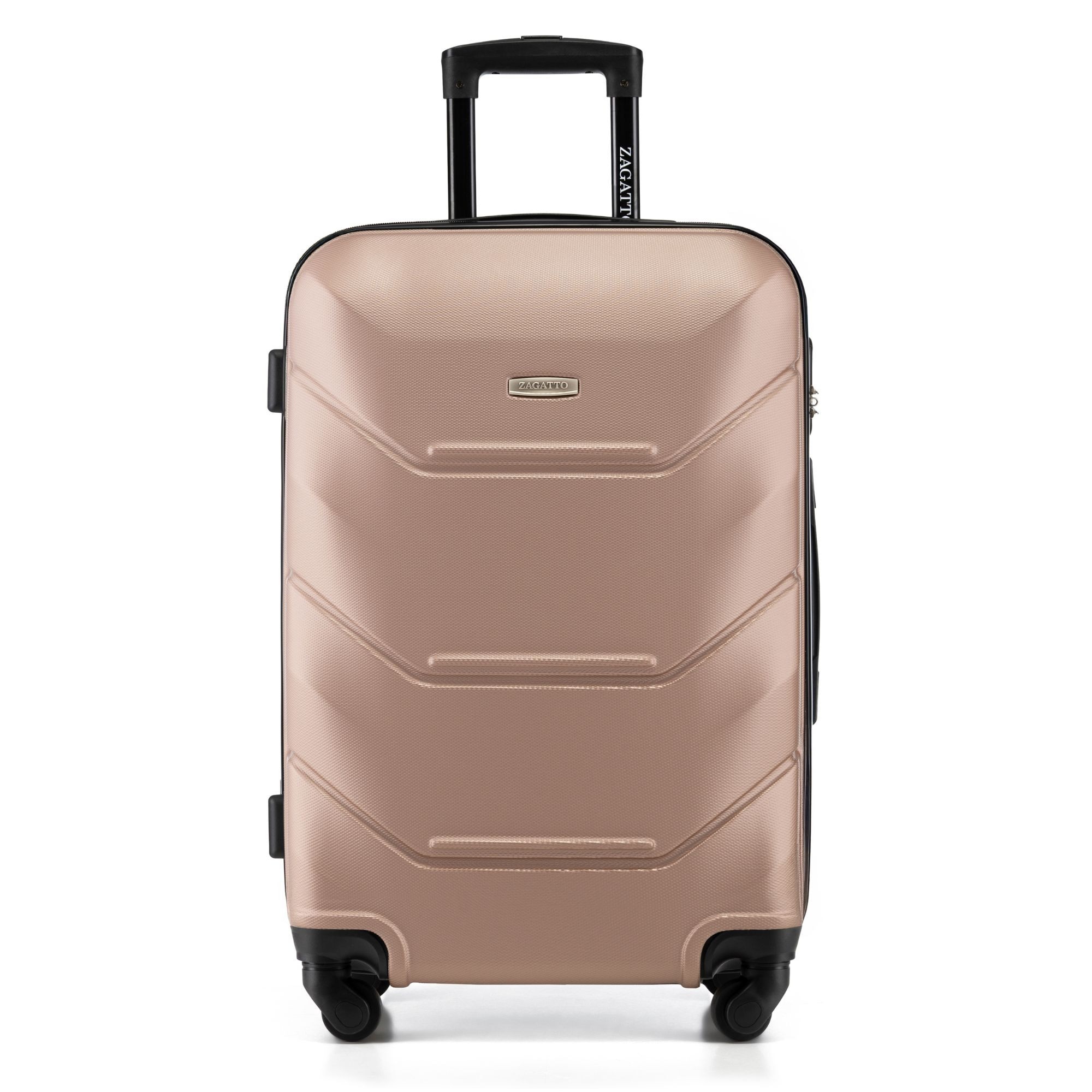Troler Roz Troler mediu, Zagatto®, Roz auriu, Dimensiuni 65x42x26 cm, Troller ...