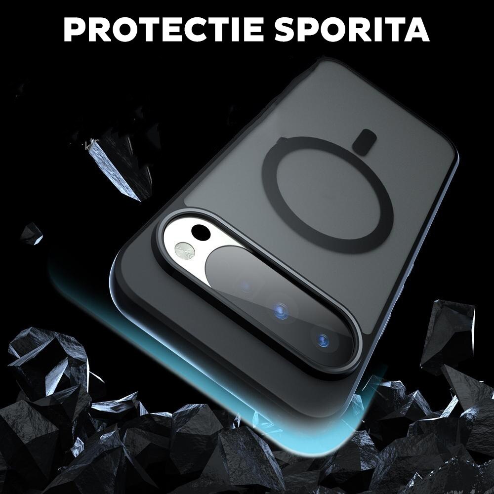 Husa pentru Google Pixel 11 Pro XL Daden® PureFrost MagSafe, Incarcare wireless, Protectie sporita, Anti-amprenta, Negru fumuriu