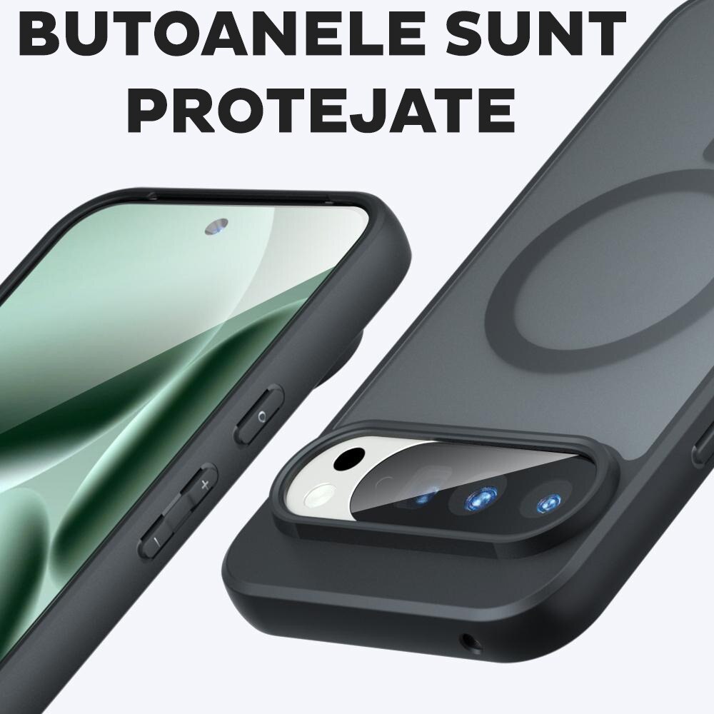 Husa pentru Google Pixel 11 Pro XL Daden® PureFrost MagSafe, Incarcare wireless, Protectie sporita, Anti-amprenta, Negru fumuriu
