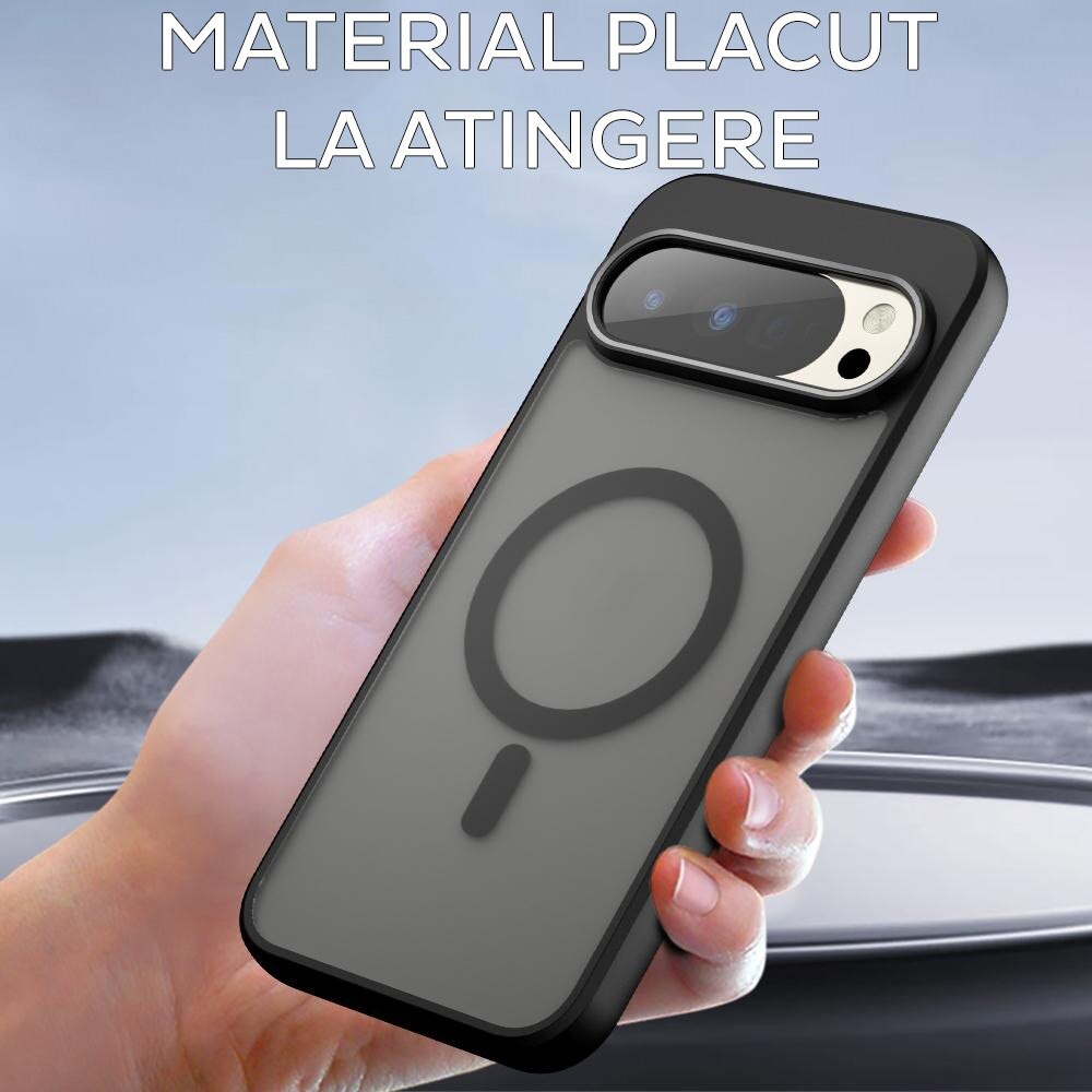 Husa pentru Google Pixel 11 Pro XL Daden® PureFrost MagSafe, Incarcare wireless, Protectie sporita, Anti-amprenta, Negru fumuriu