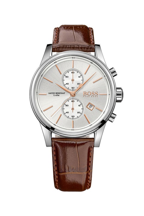 Boss Hugo Boss, Chrono Karóra Bőrszíjjal, Barna